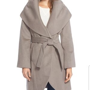 Tahari Wool Belted Wrap Coat